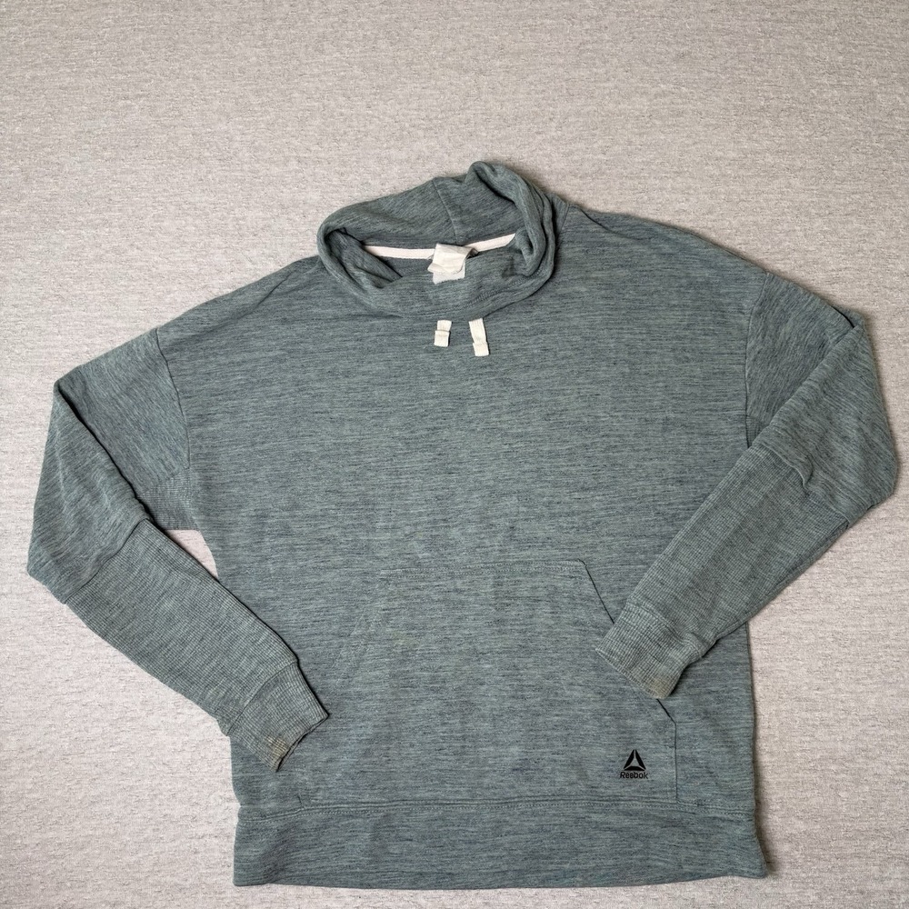 Reebok‎ Women's Pullover Sweatshirt Large  Green Athletic High Neck Heather